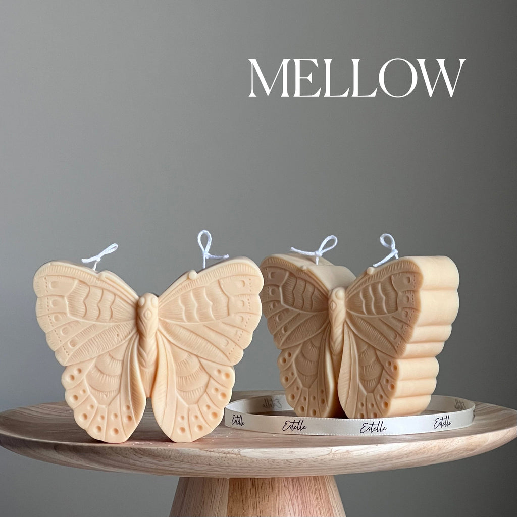 Handmade Soy Butterfly Candle | Decorative Pillar Candle
