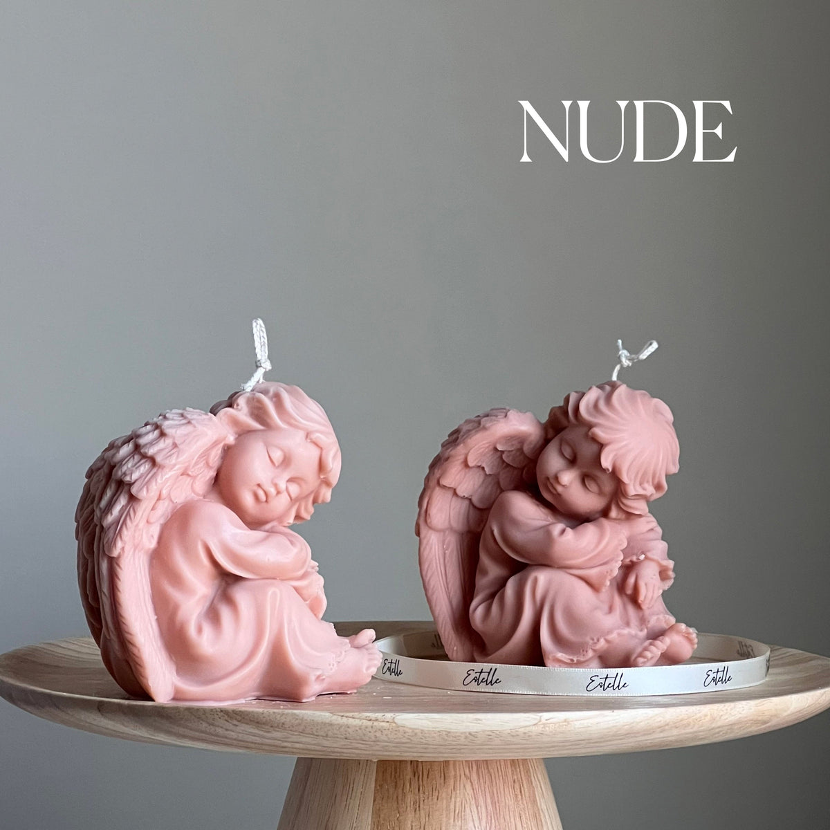 Bougie de cire de soja Ange sculptural | Décoration pour la maison