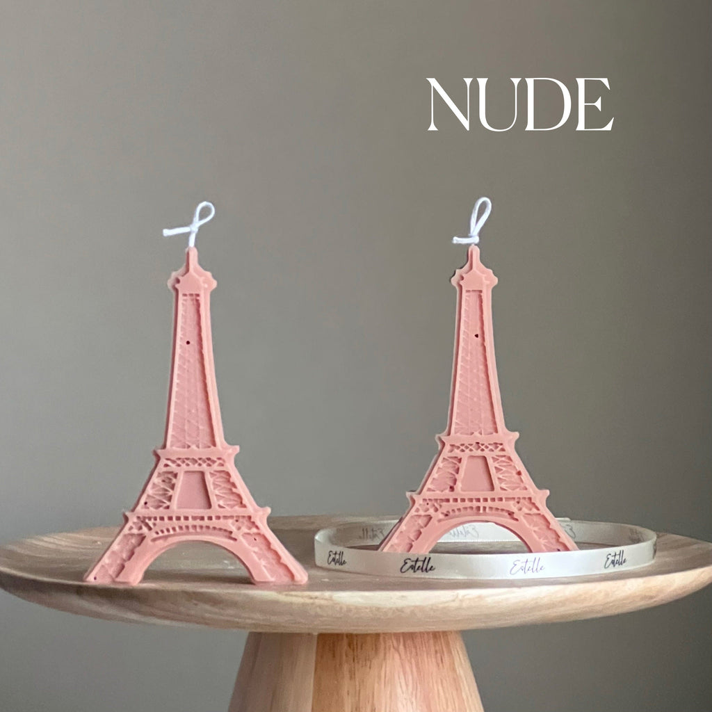 Eiffel Tower Soy Candle: Handmade Decorative Pillar Candle