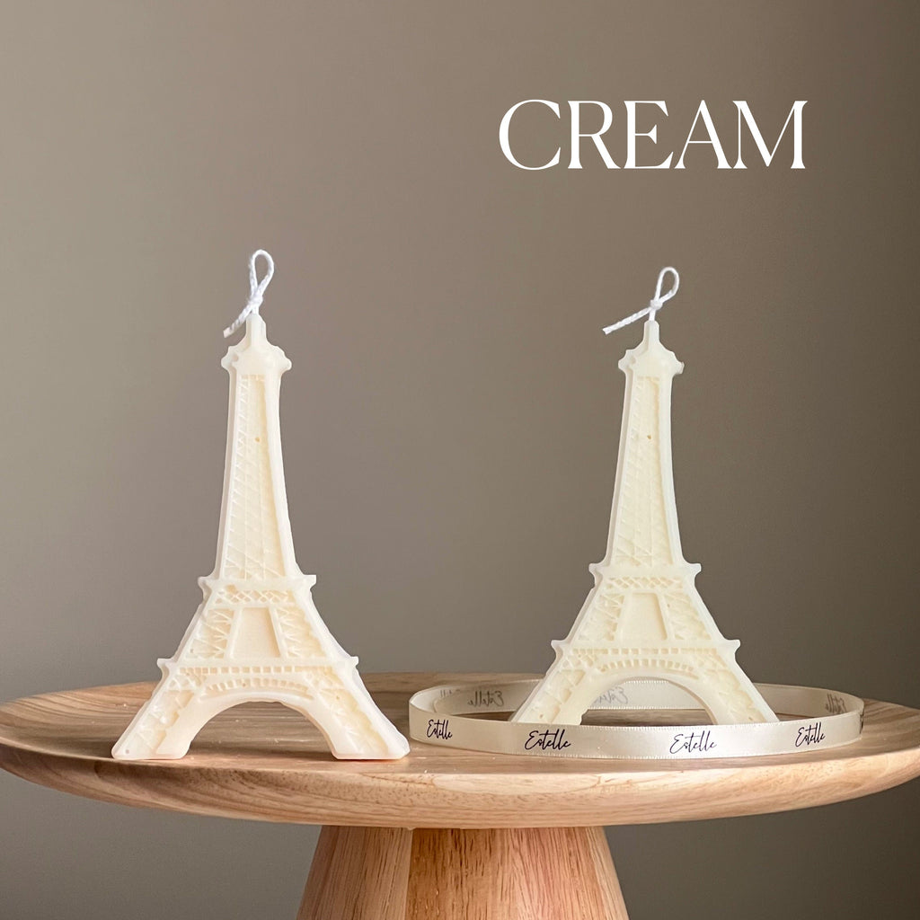 Eiffel Tower Soy Candle: Handmade Decorative Pillar Candle