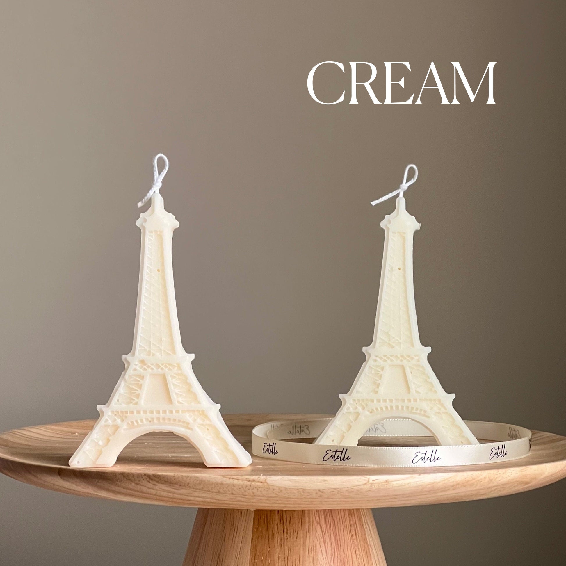 Eiffel Tower Soy Candle: Handmade Decorative Pillar Candle