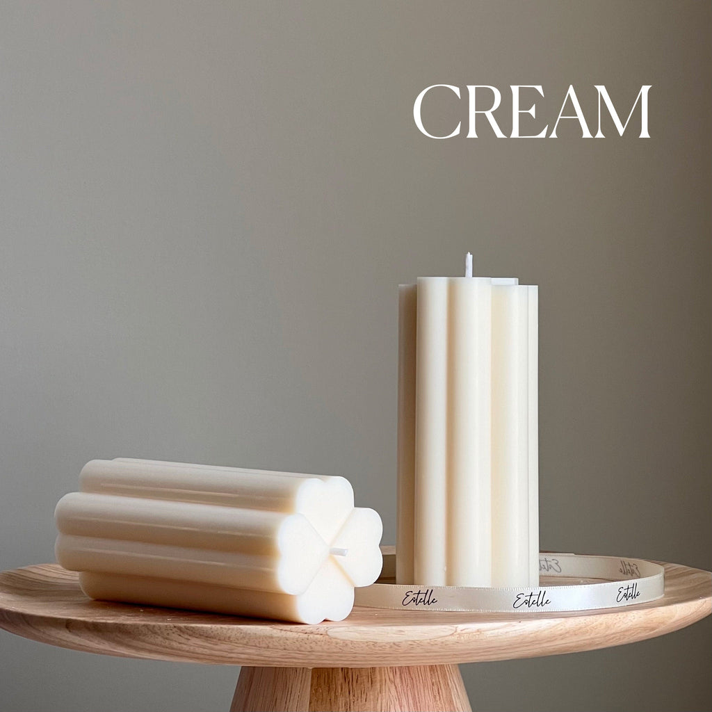 Lucky Leave Soy Pillar Candle: Sculptural Home Decor