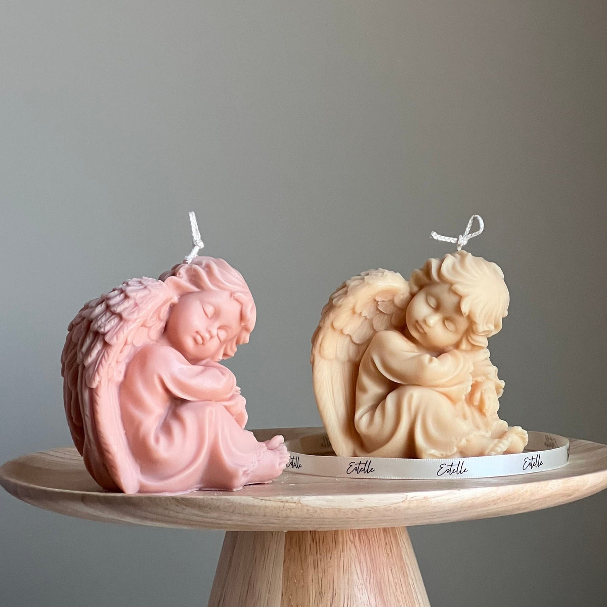 Bougie de cire de soja Ange sculptural | Décoration pour la maison