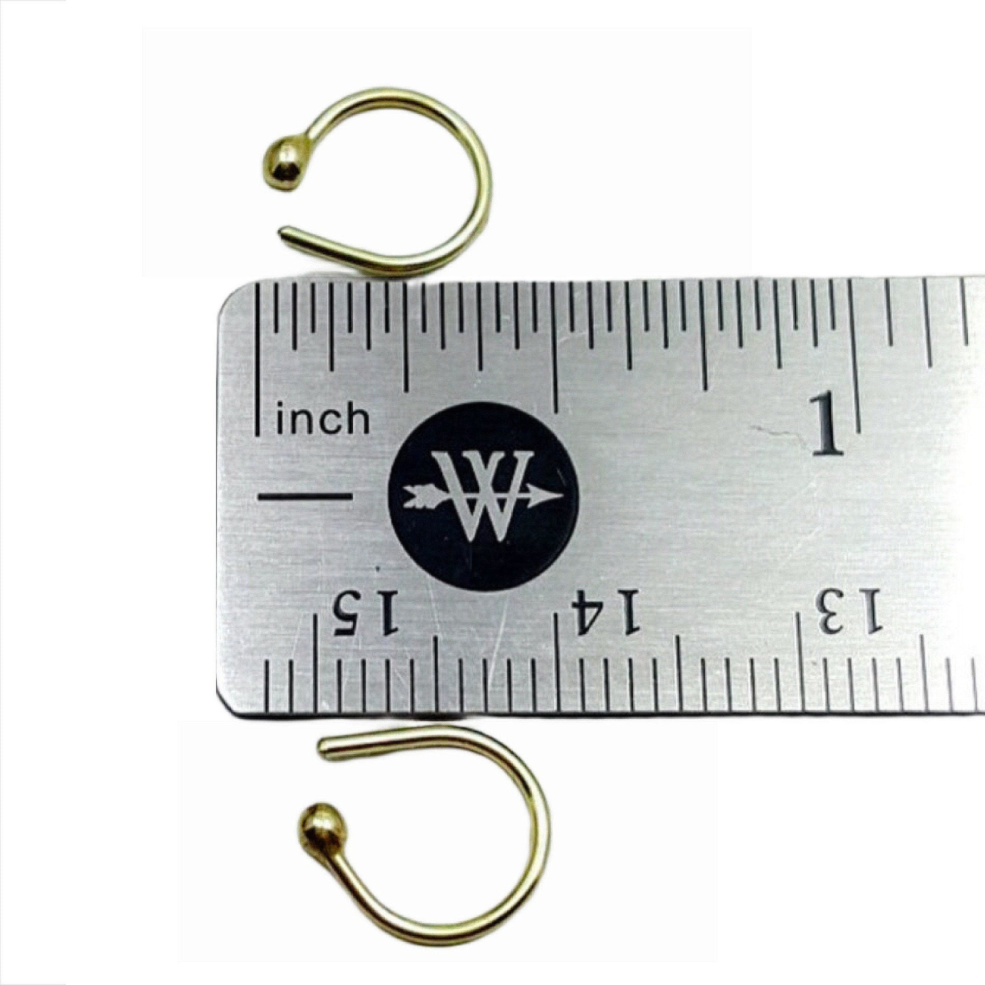 14k Gold Ball Hoop Earrings: Minimalist Huggie Earrings (3/8" 10mm)
