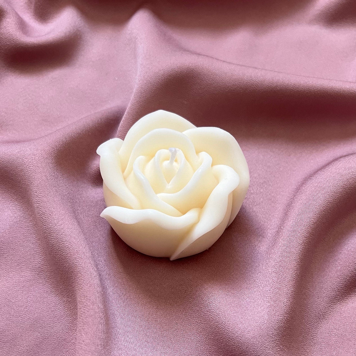 Bougie de soja rose faite main | Décor pour la maison