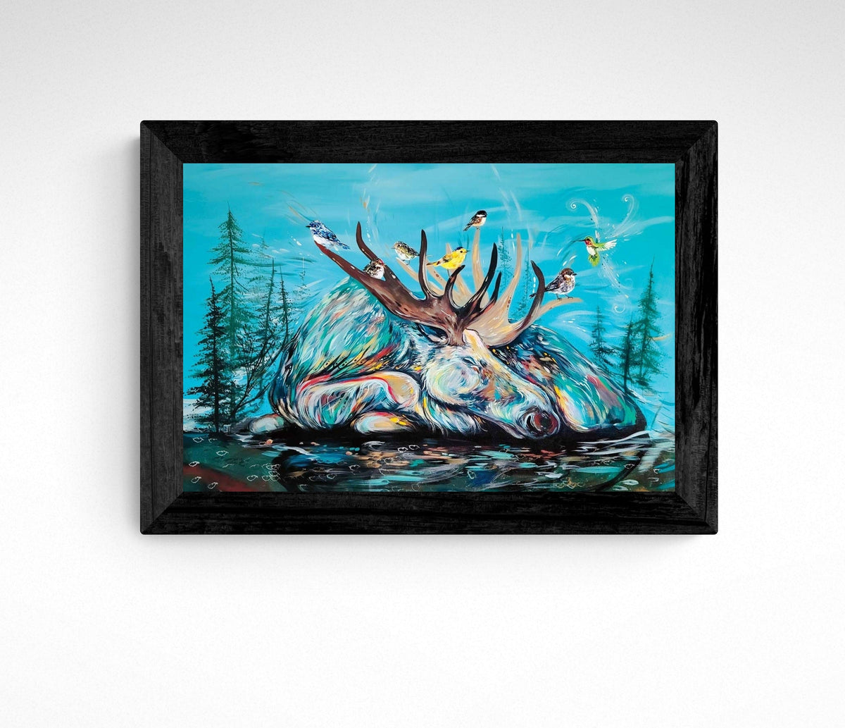 Sweet Dreams par Carla Joseph, estampe d'art autochtone, Premières Nations, Amérindiens, Cris, Métis, œuvre encadrée