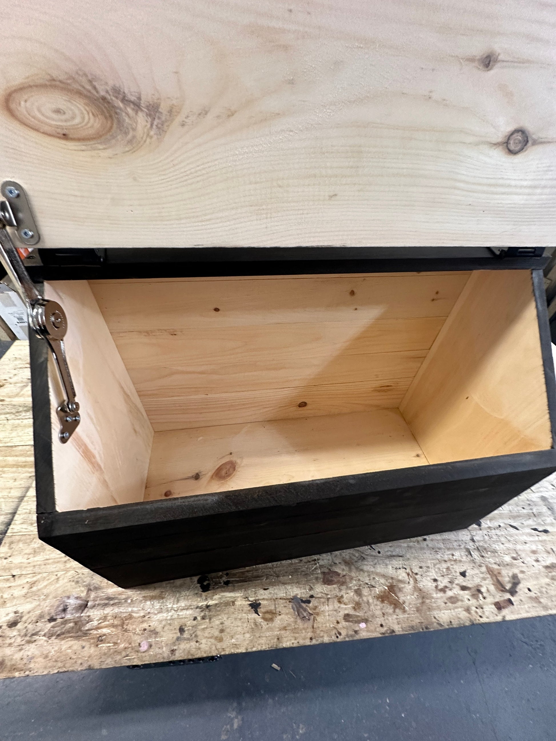 Conteneur de rangement pour jouets en bois extra-large à profil bas et à fermeture douce, bac à nourriture pour chien - Bac à jouets pour animaux