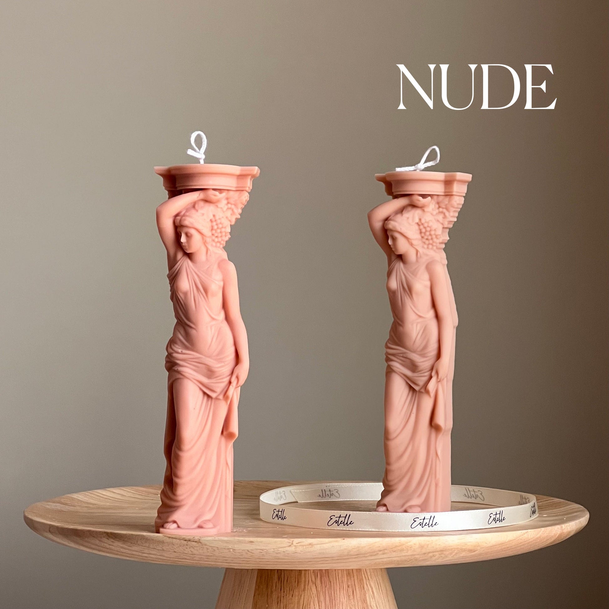 Caryatid Soy Candle: Greek Column Woman Statue Candle
