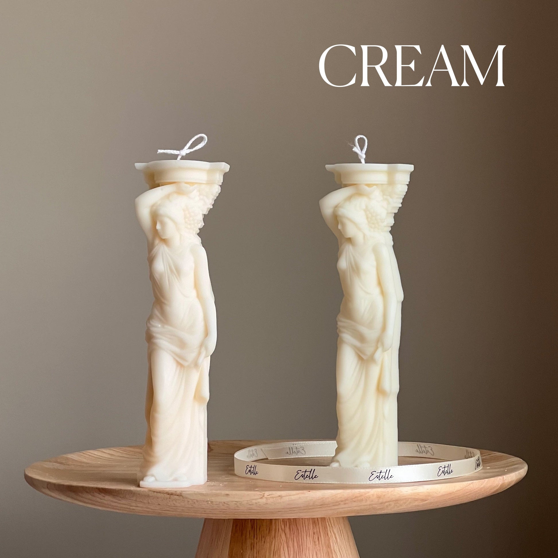 Caryatid Soy Candle: Greek Column Woman Statue Candle