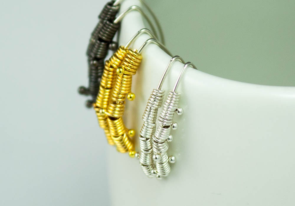 Boucles d'oreilles légères enfilables, boucles d'oreilles en argent sterling faites à la main, cadeau pour elle