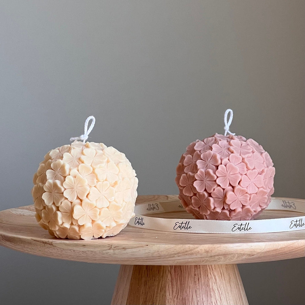 Clover Ball Soy Wax Candle: Handmade Decorative Candle
