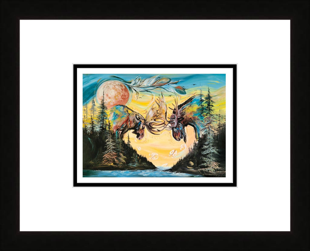 Art of Sparing By Carla Joseph, Indigenous Art Print, First Nations, Native Americans, Cree, Métis, Framed Art