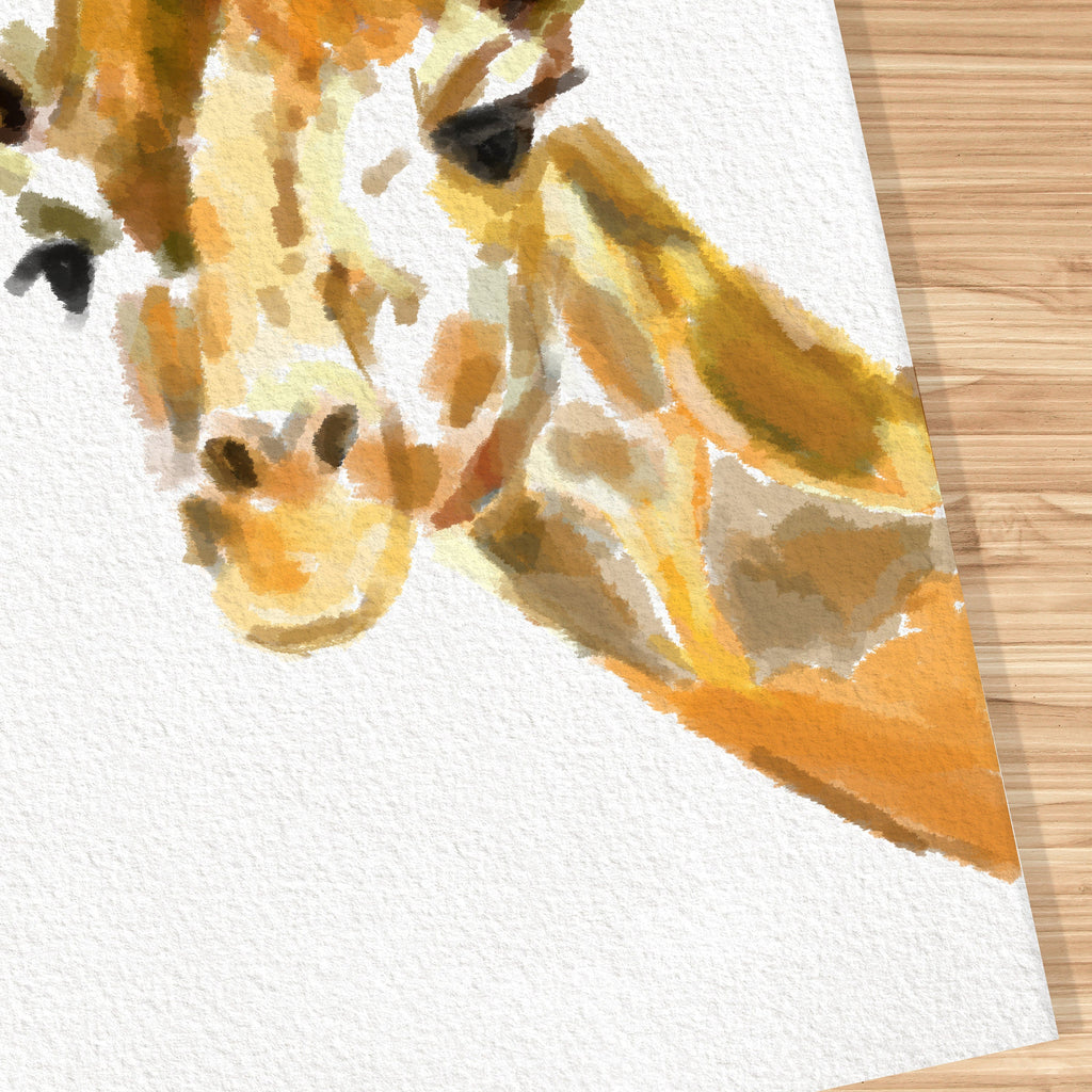 Affiche artistique girafe - Décoration murale safari