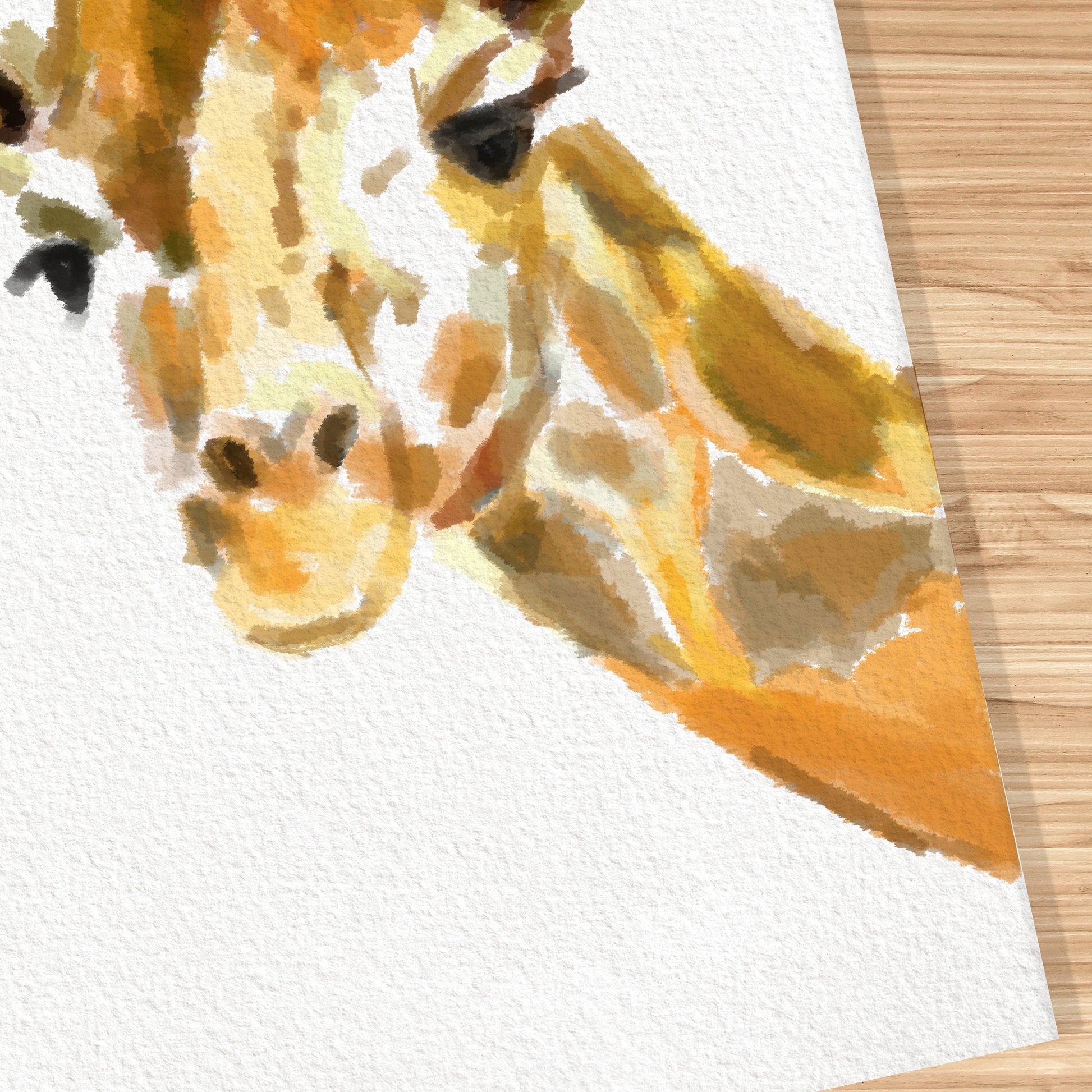 Affiche artistique girafe - Décoration murale safari