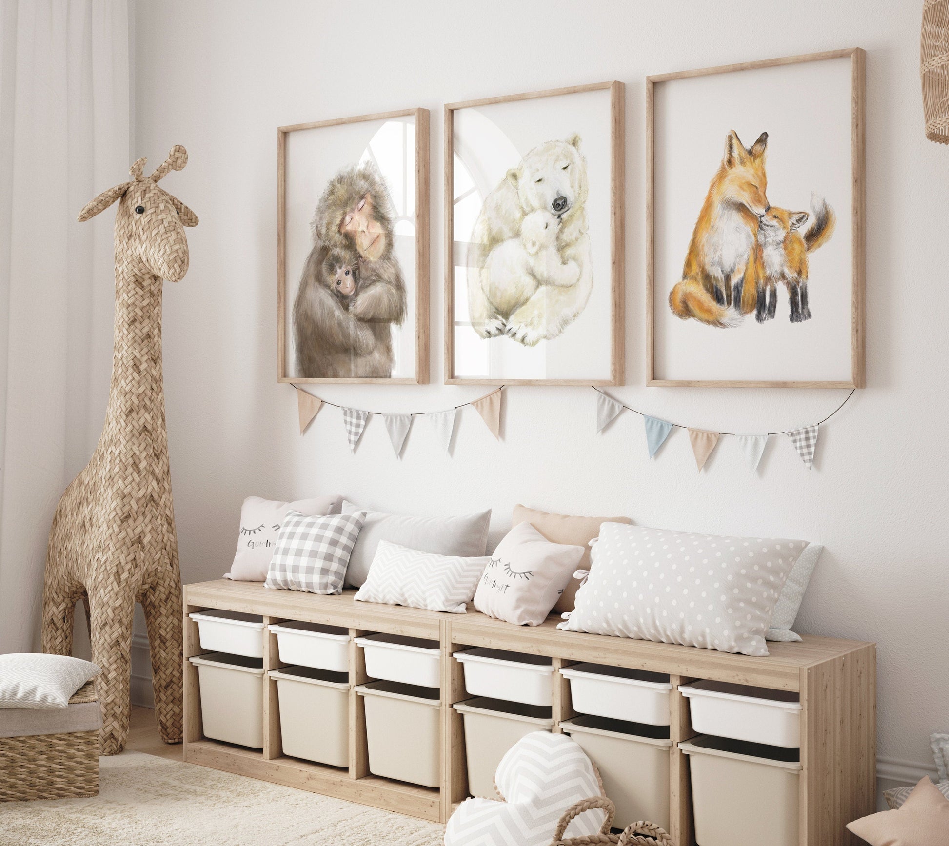 Illustration d'un bébé ours polaire et de sa mère