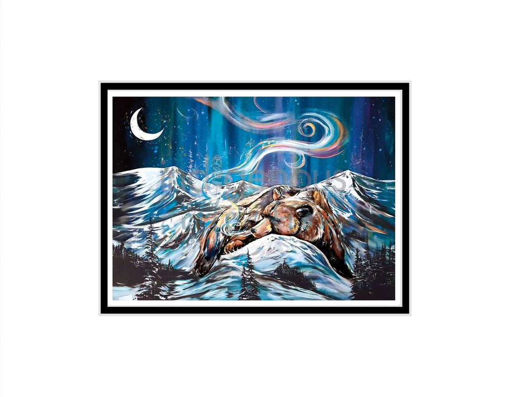 Bear Mountain By Carla Joseph, Indigenous Art Print, First Nations, Native Americans, Cree, Métis, Framed Art