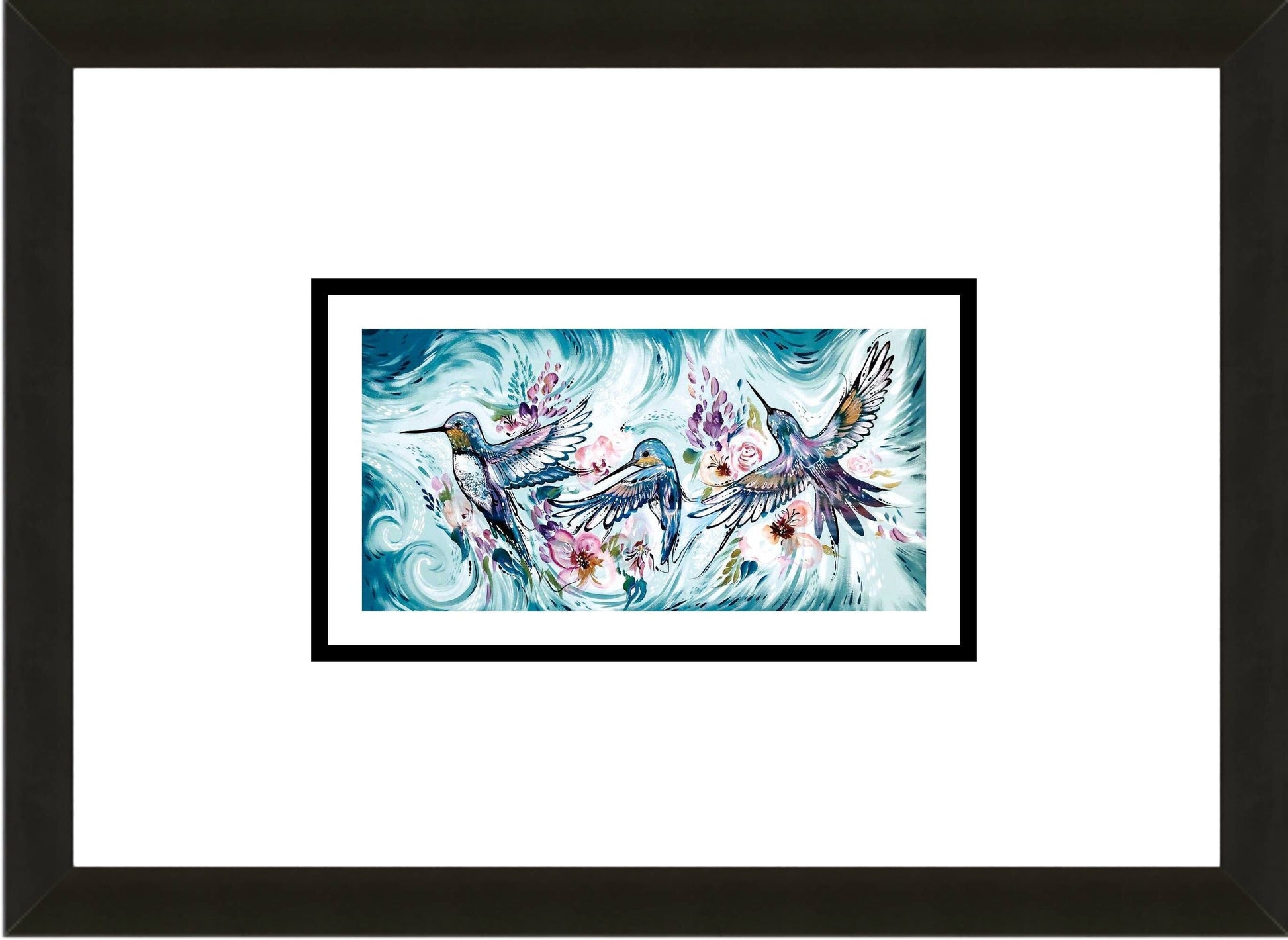 Dance of the Hummingbird By Carla Joseph, Indigenous Art Print, First Nations, Native Americans, Cree, Métis, Framed Art