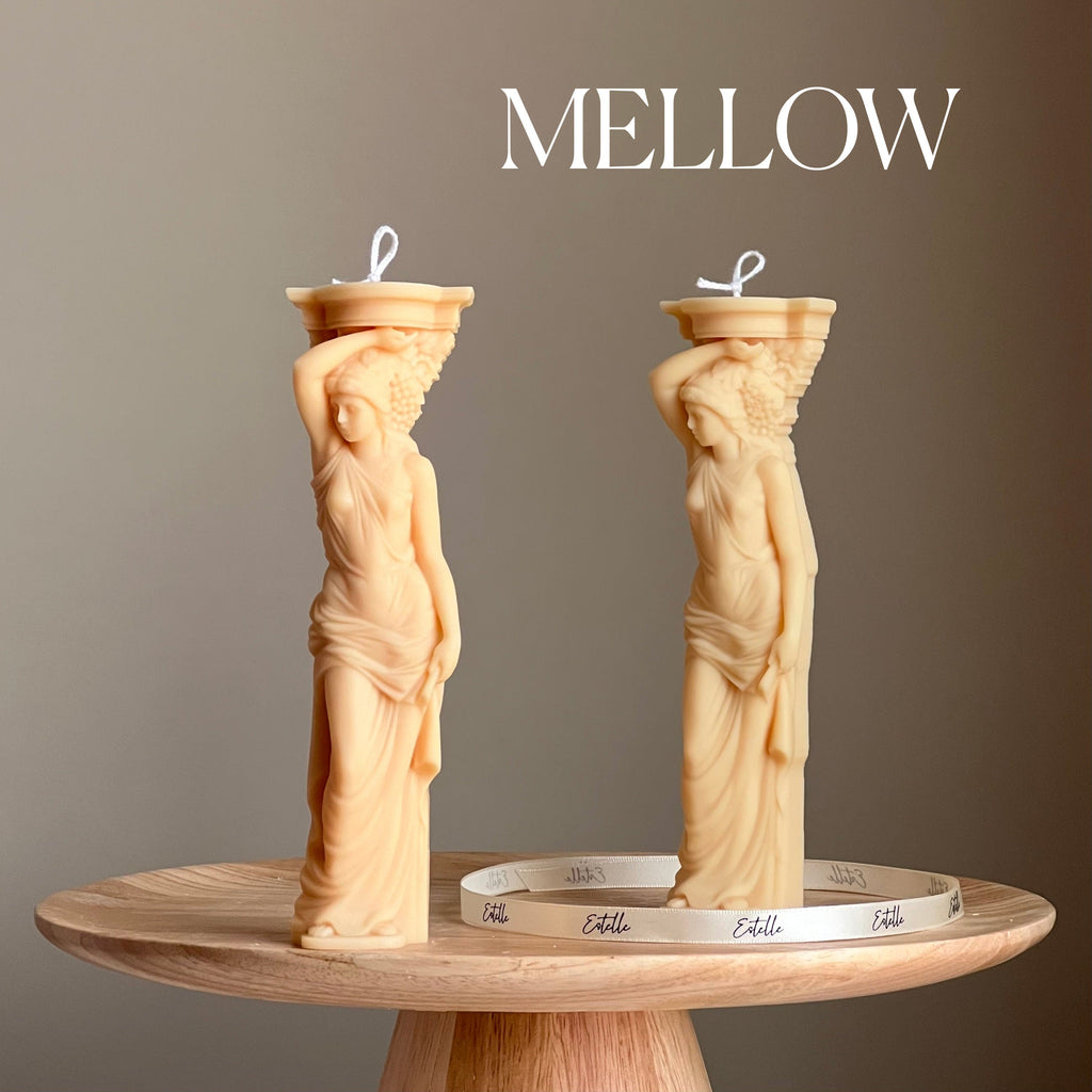 Caryatid Soy Candle: Greek Column Woman Statue Candle