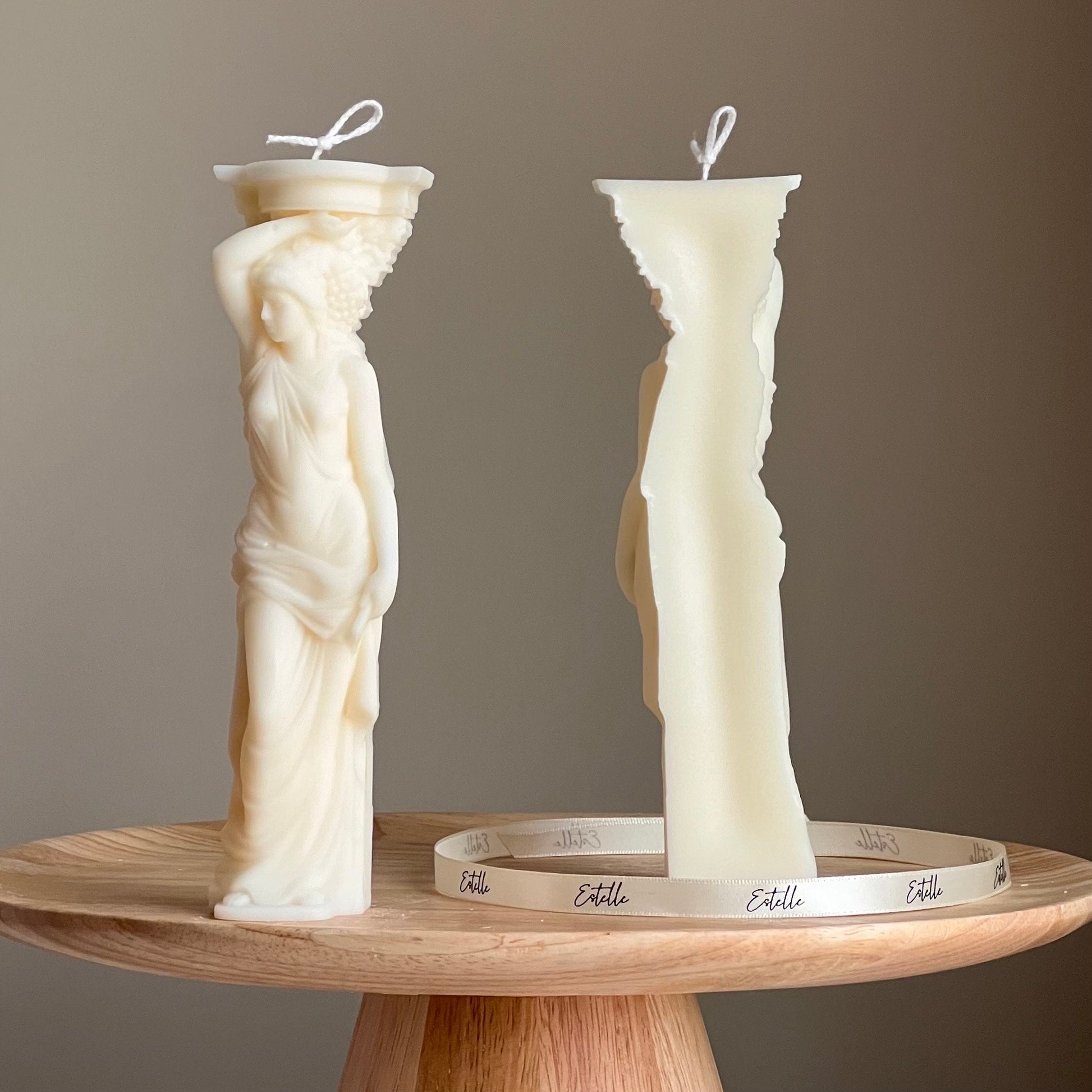 Caryatid Soy Candle: Greek Column Woman Statue Candle