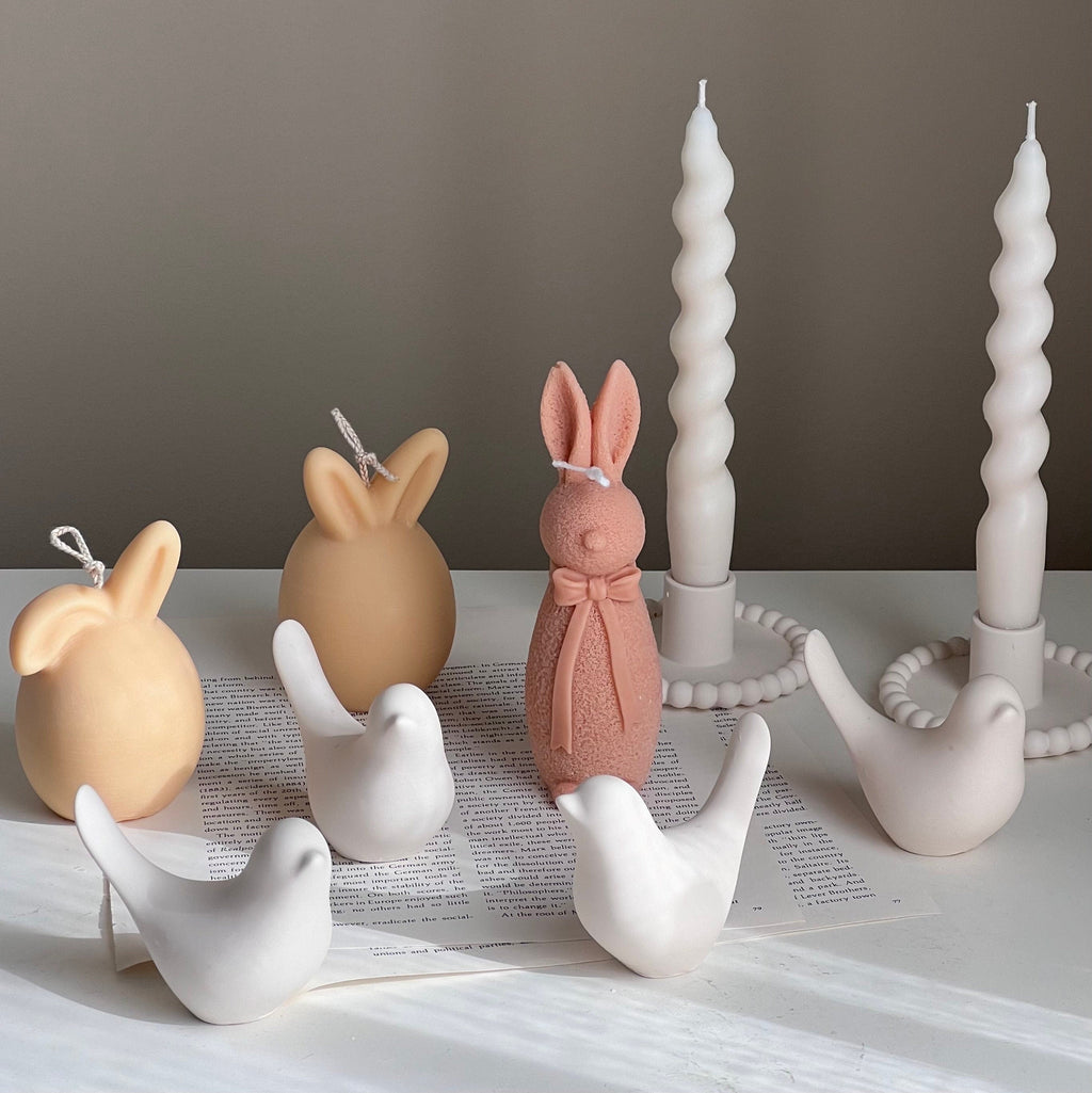 Handmade Stone Bird Spring Decor: Jesmonite Scandinavian Gift