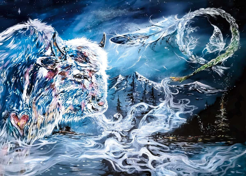 Respect Mother Earth par Carla Joseph, impression d'art autochtone, Premières Nations, Autochtones d'Amérique, Cris, Métis, œuvre encadrée