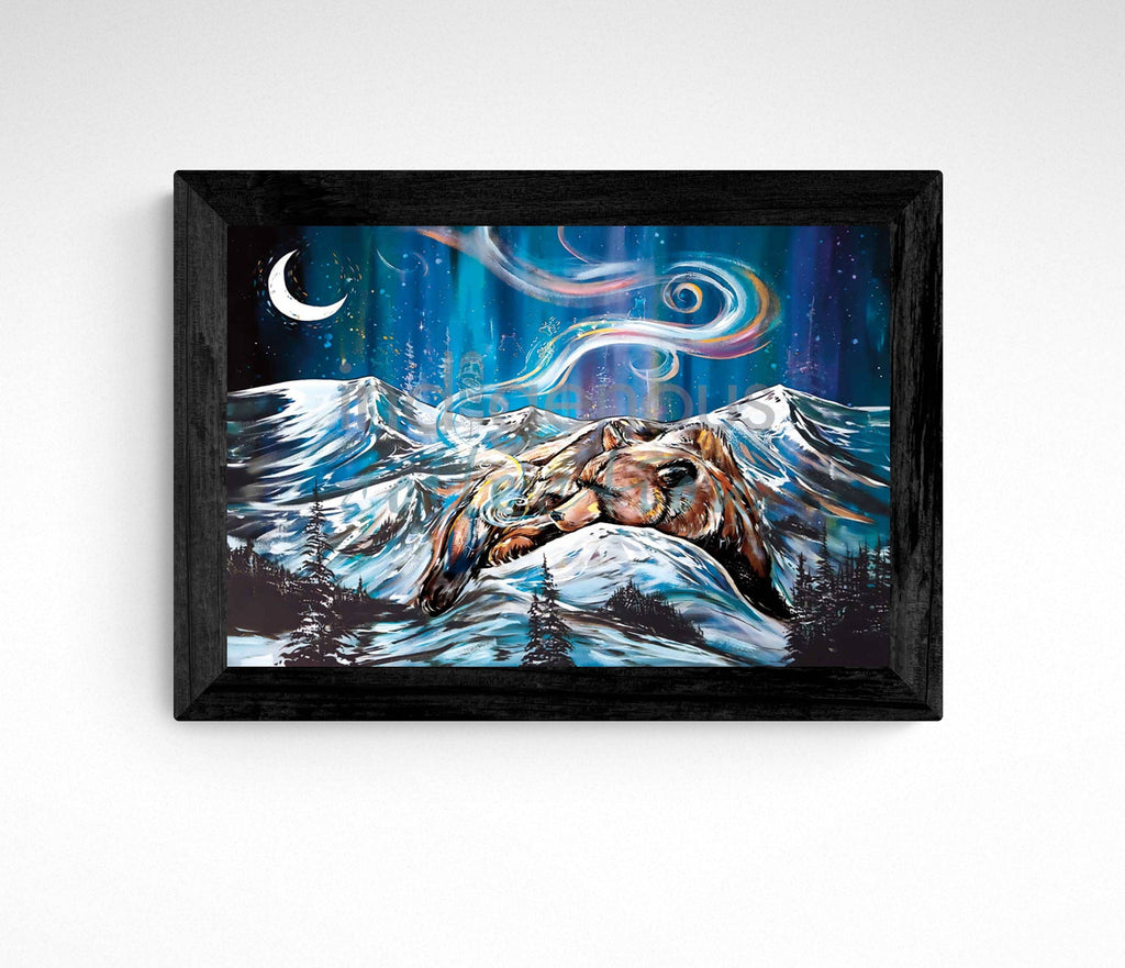 Bear Mountain By Carla Joseph, Indigenous Art Print, First Nations, Native Americans, Cree, Métis, Framed Art