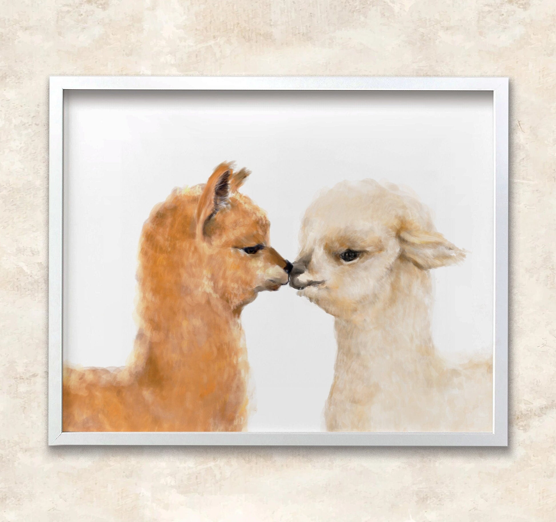 Décoration murale Alpaca Kiss : Câlins et bisous