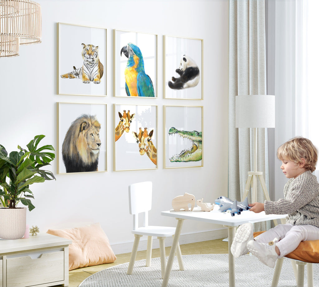 Peinture aquarelle pour chambre d'enfant Panda