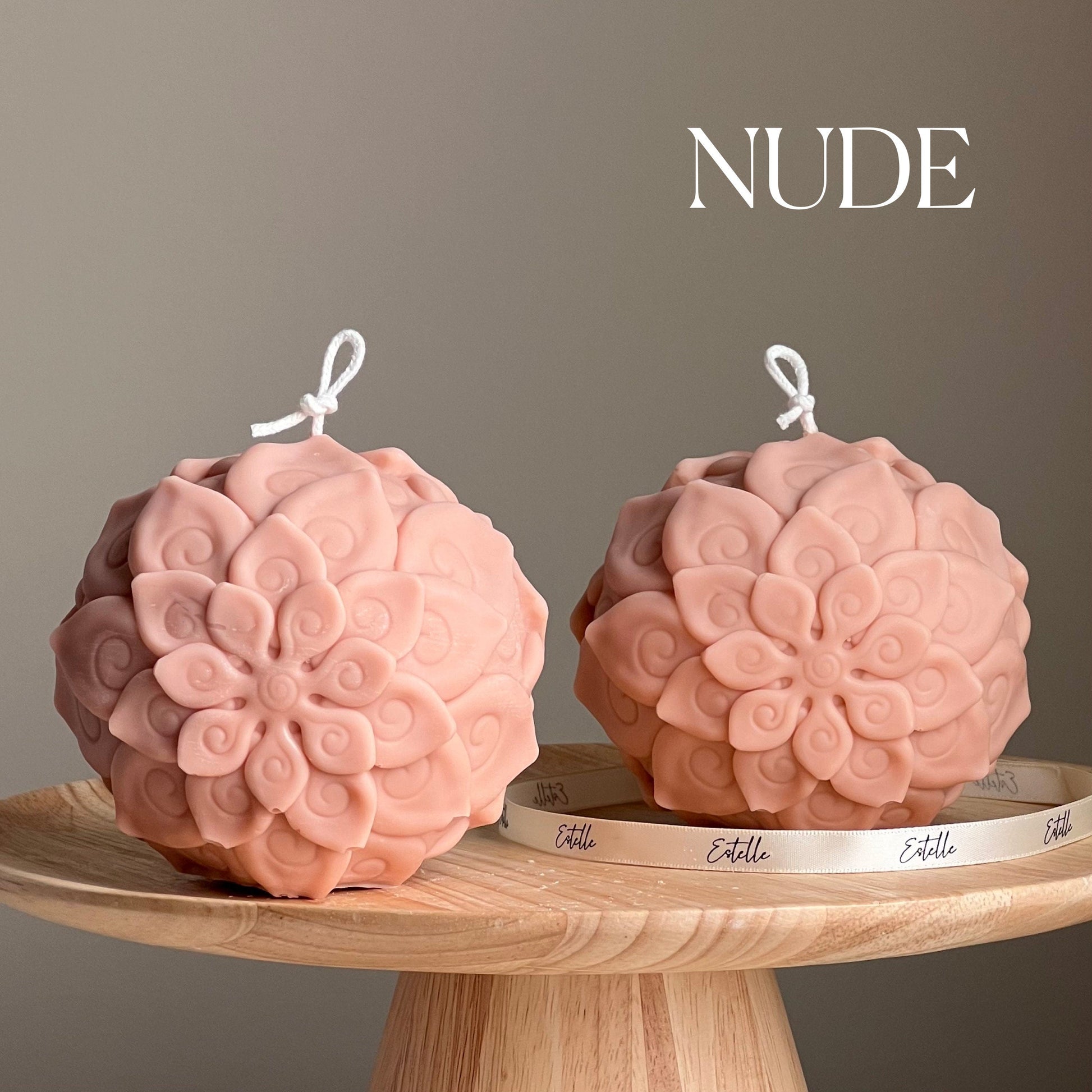 Lotus Flower Ball Candle | Large Soy Wax, Home Decor