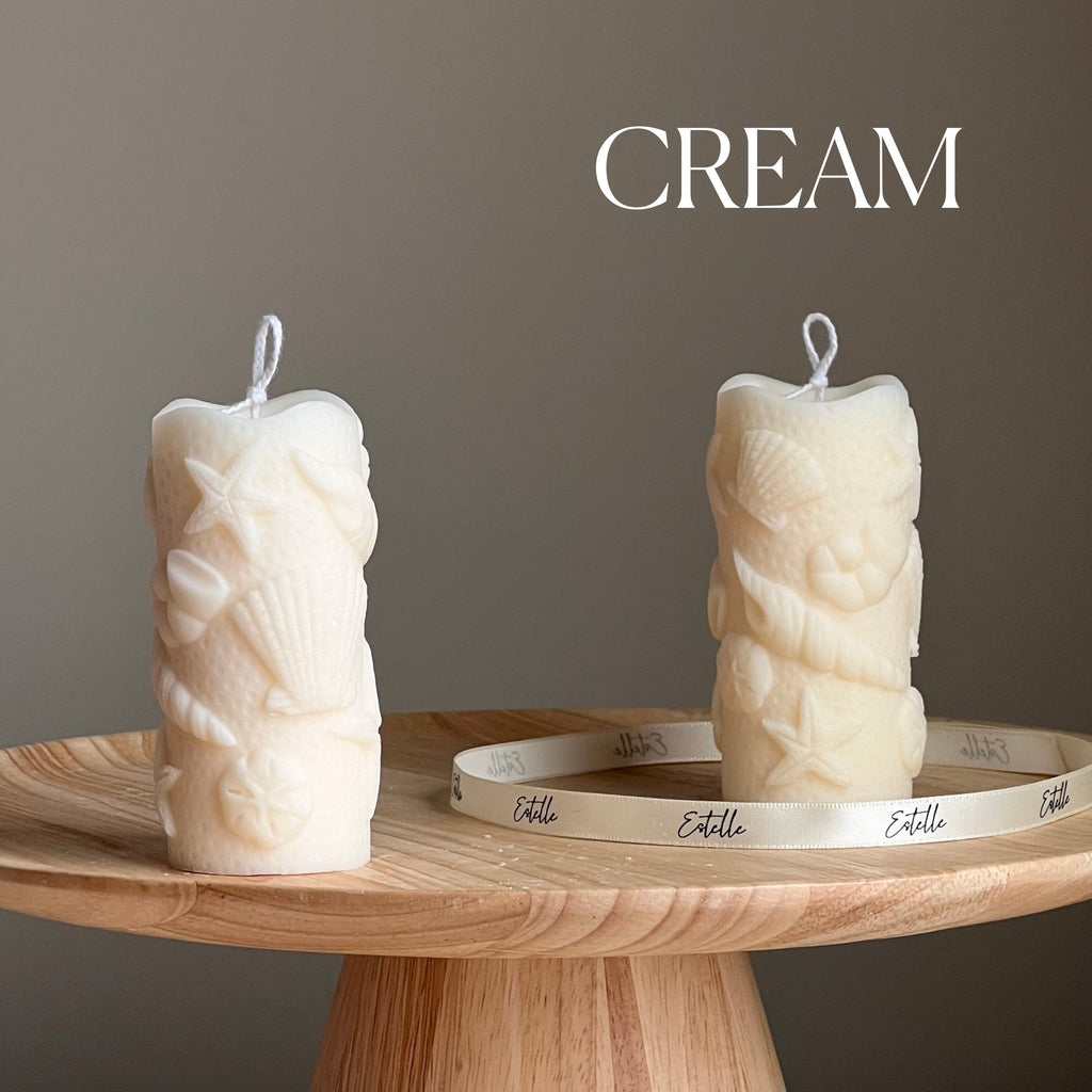 Handmade Soy Shell Candle | Conch Pillar, Home Decor