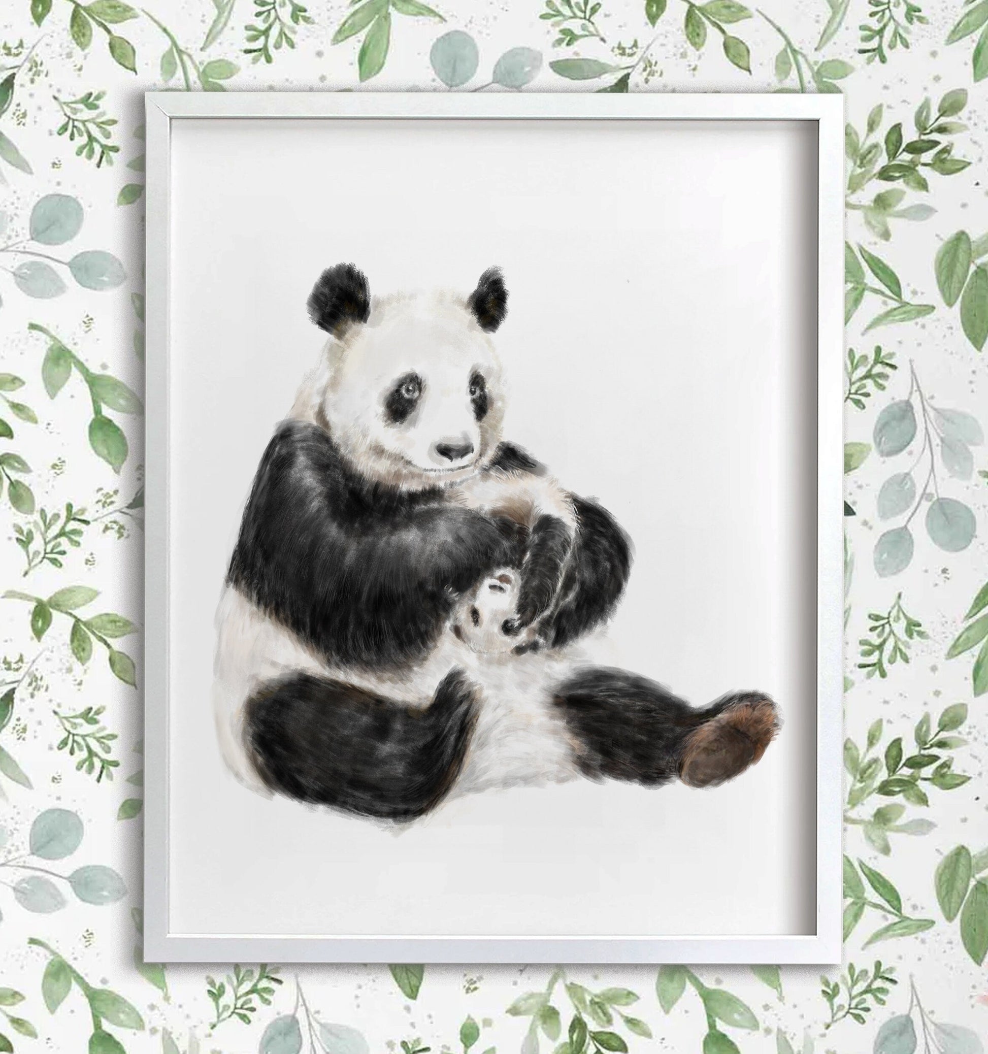 Illustration de maman panda et son petit
