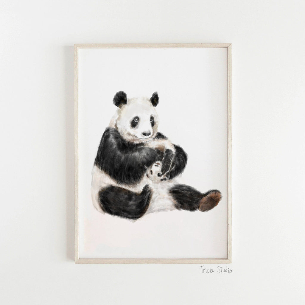 Illustration de maman panda et son petit