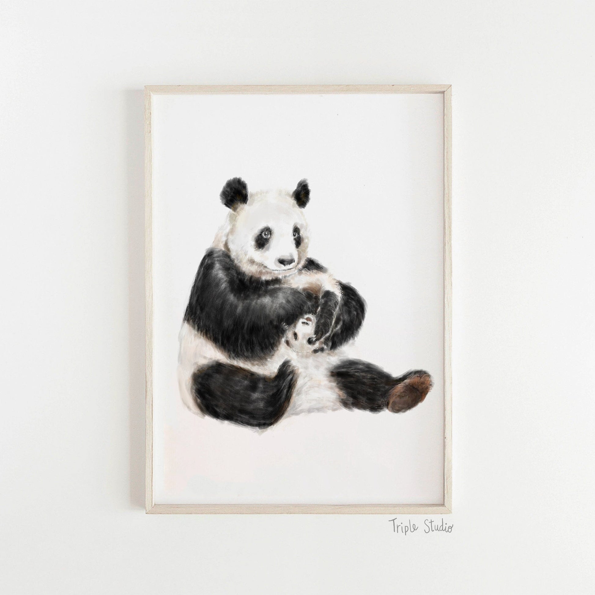 Illustration de maman panda et son petit