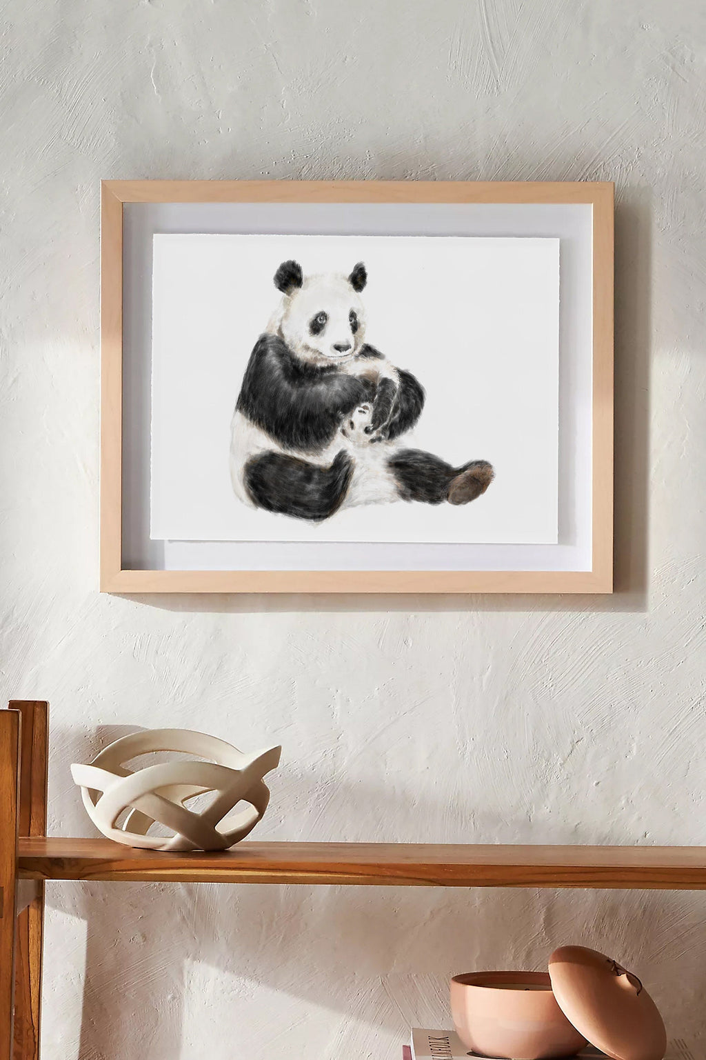 Illustration de maman panda et son petit