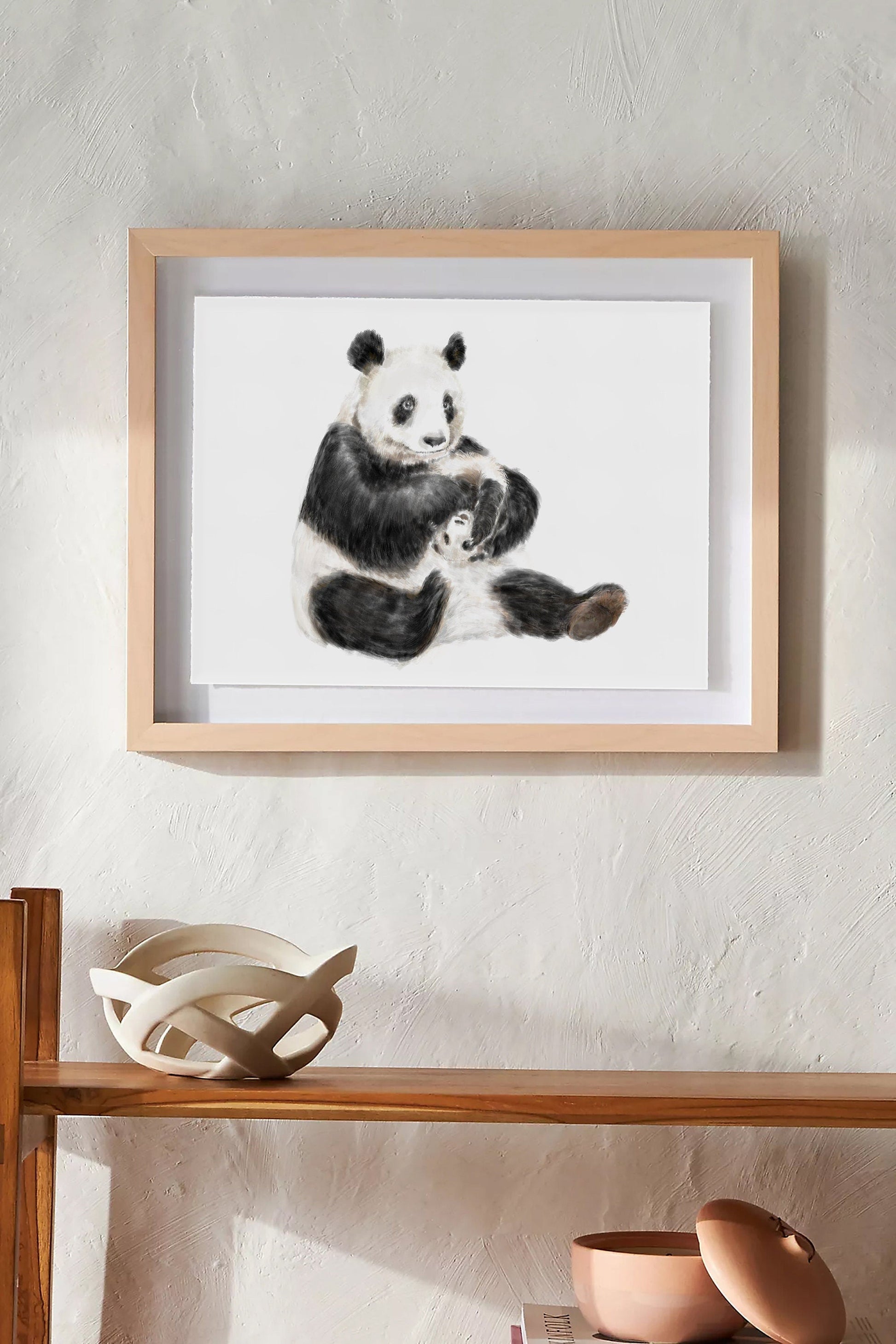 Illustration de maman panda et son petit