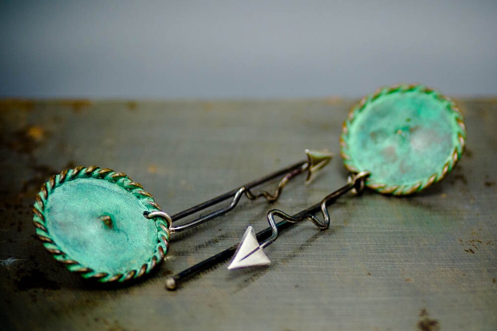 Boucles d'oreilles à tige tribales turquoise, boucles d'oreilles bohèmes argentées