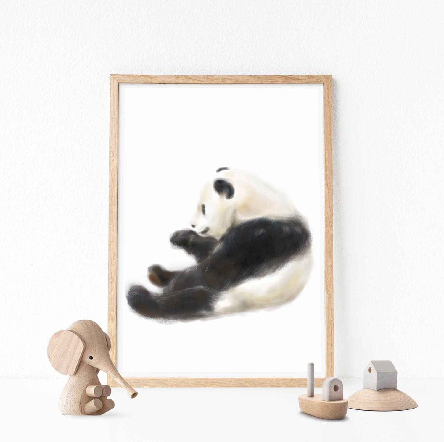 Peinture aquarelle pour chambre d'enfant Panda