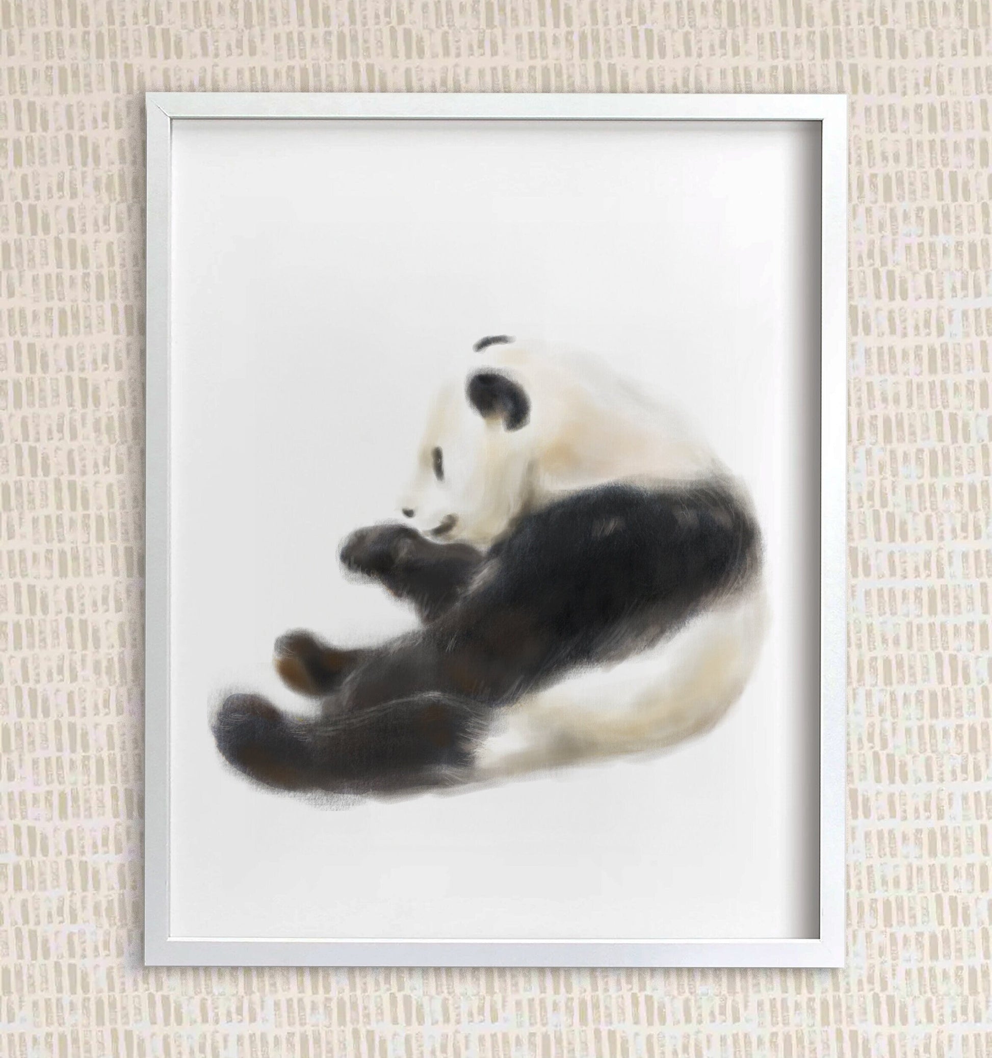 Peinture aquarelle pour chambre d'enfant Panda