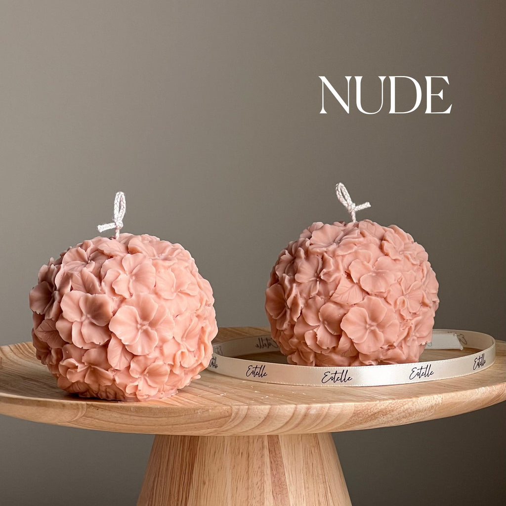Chandelier boule de fleurs d'hibiscus | cire de soya décorative, sans parfum