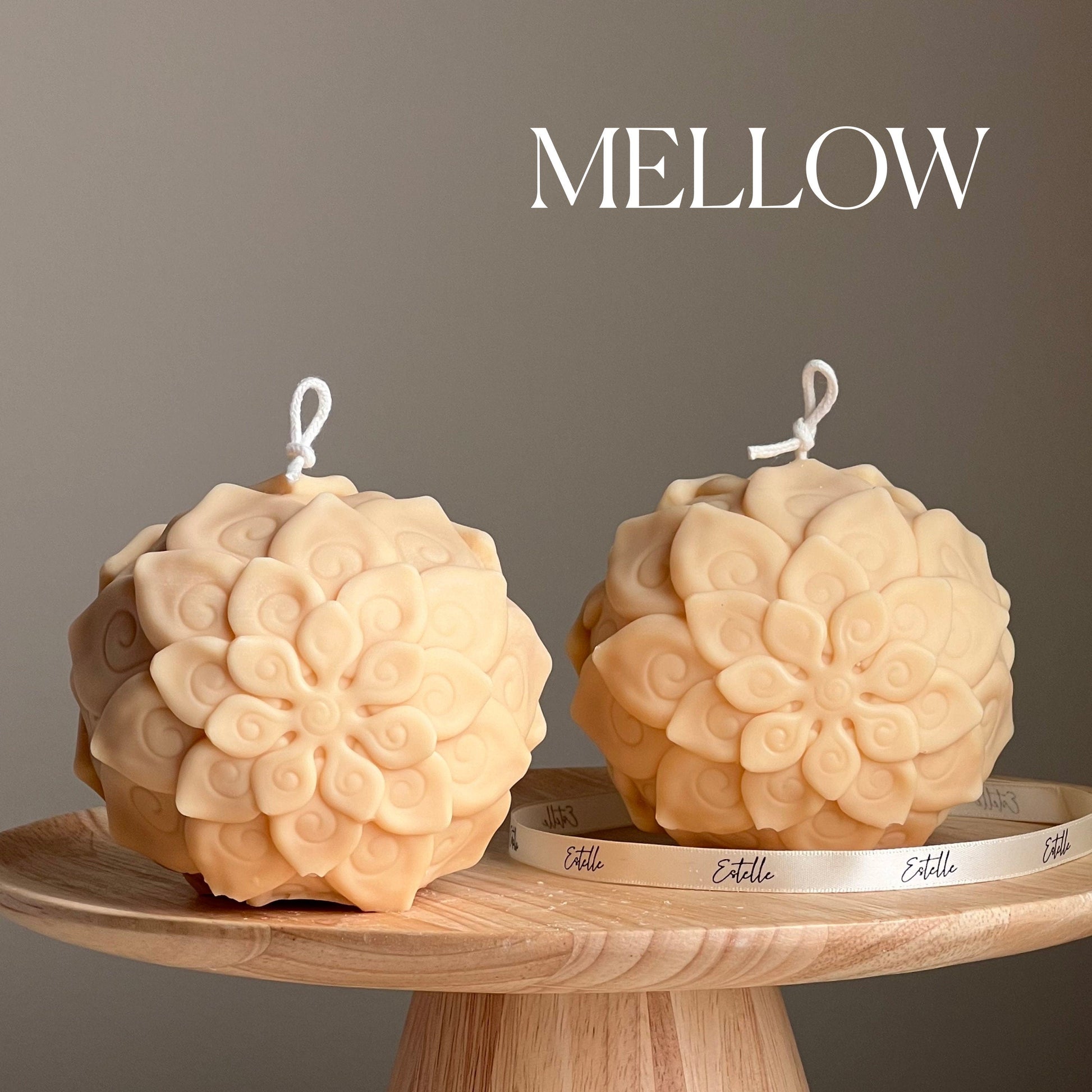 Lotus Flower Ball Candle | Large Soy Wax, Home Decor