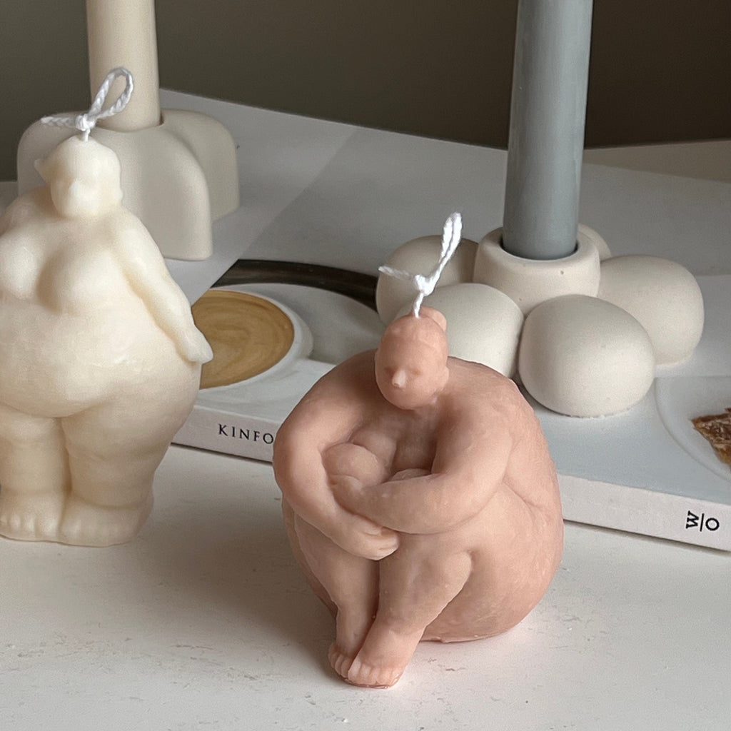 Handmade Curvy Body Soy Candle: Woman Torso Sculpture