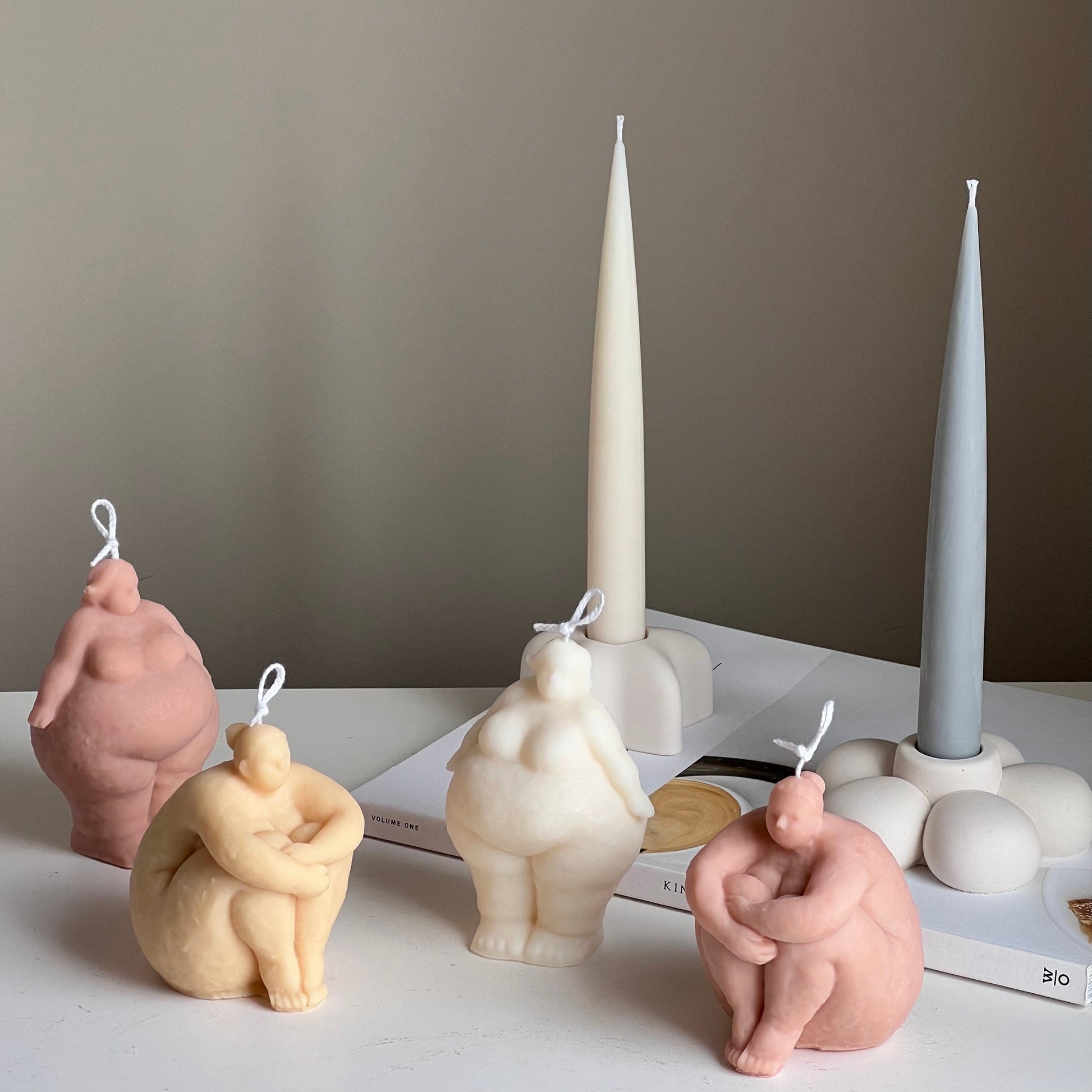 Handmade Curvy Body Soy Candle: Woman Torso Sculpture