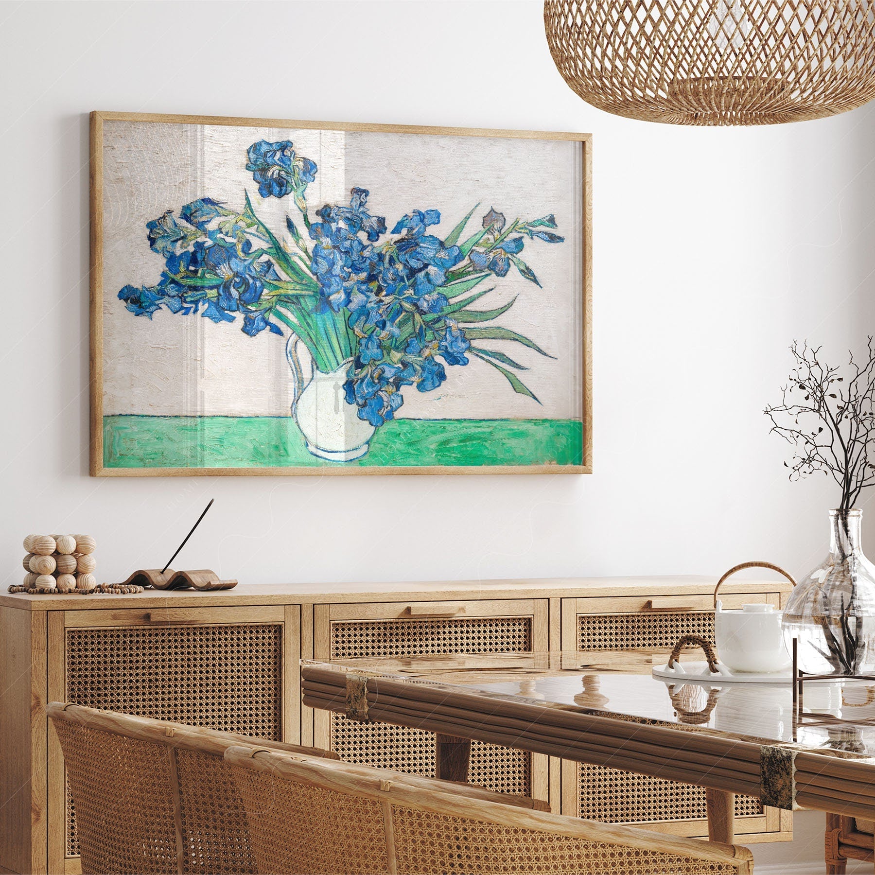 Vincent van Gogh Irises Art Print – Famous Painting Floral Wall Decor