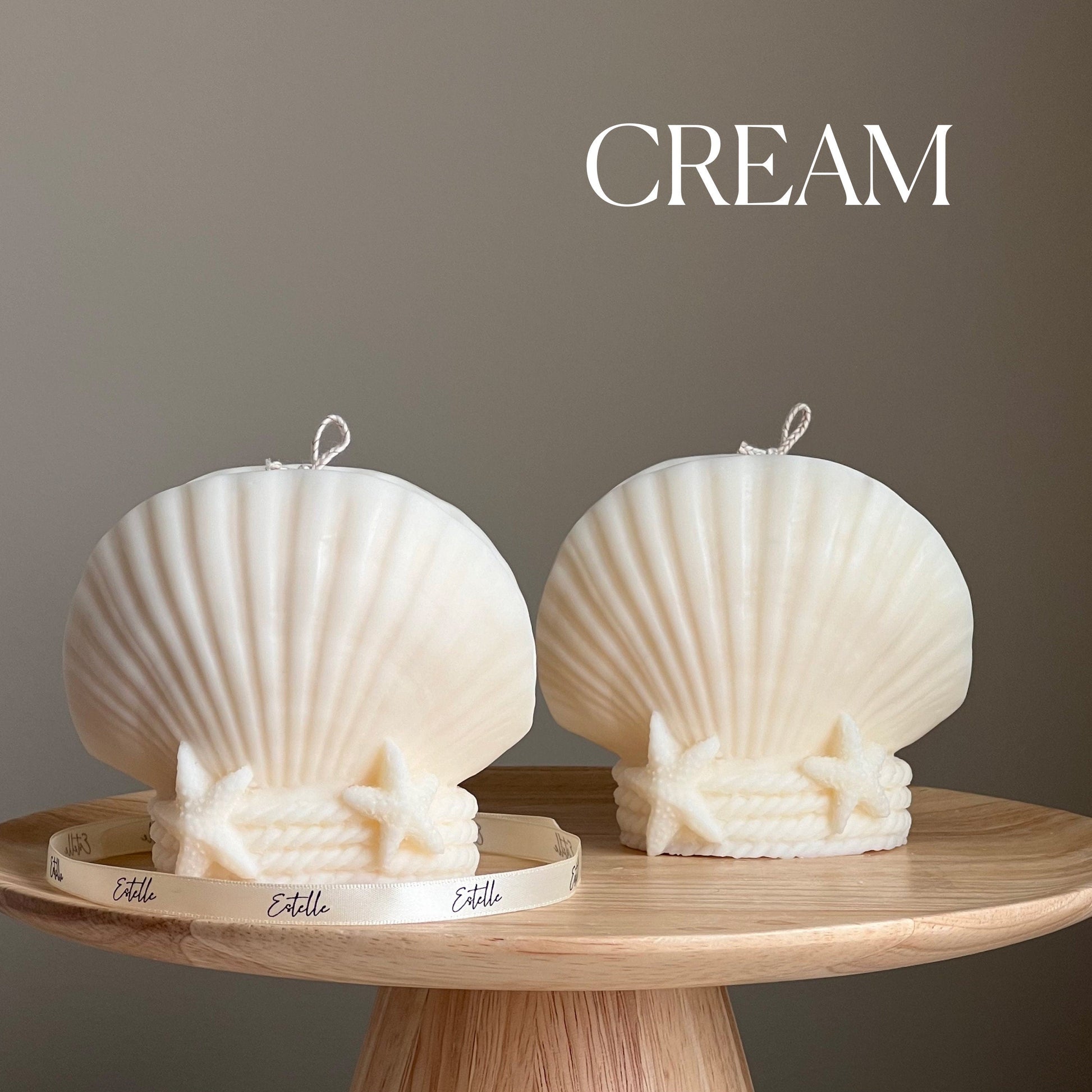 Large Seashell Soy Wax Candle | Coastal Home Decor
