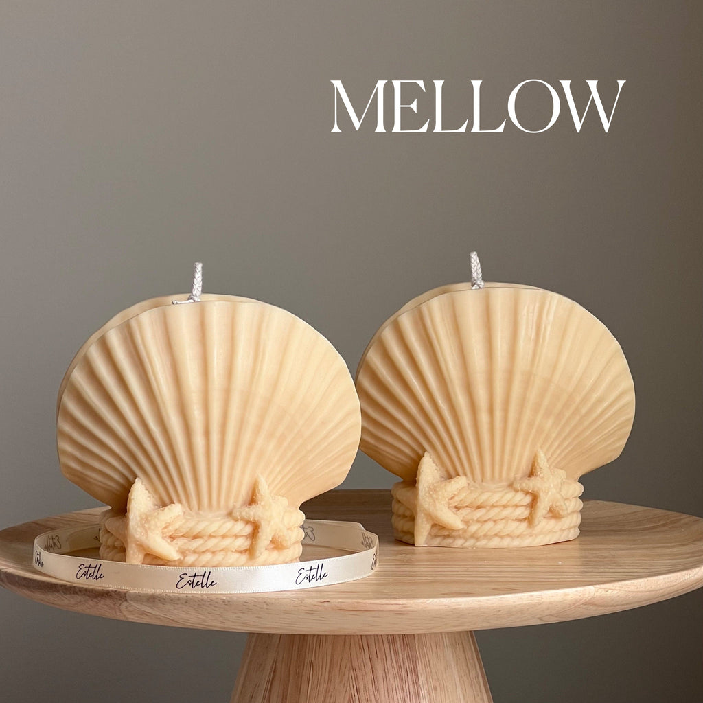 Large Seashell Soy Wax Candle | Coastal Home Decor