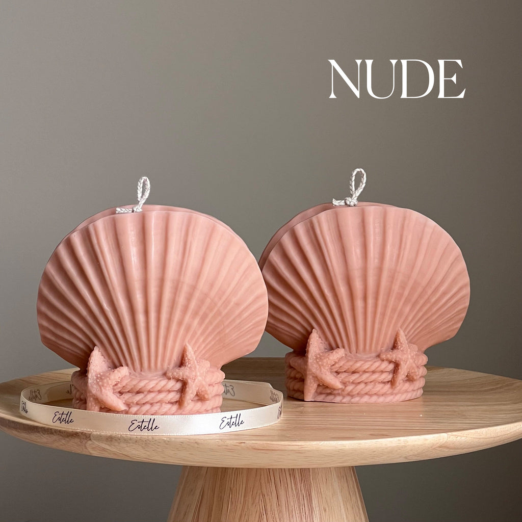 Large Seashell Soy Wax Candle | Coastal Home Decor