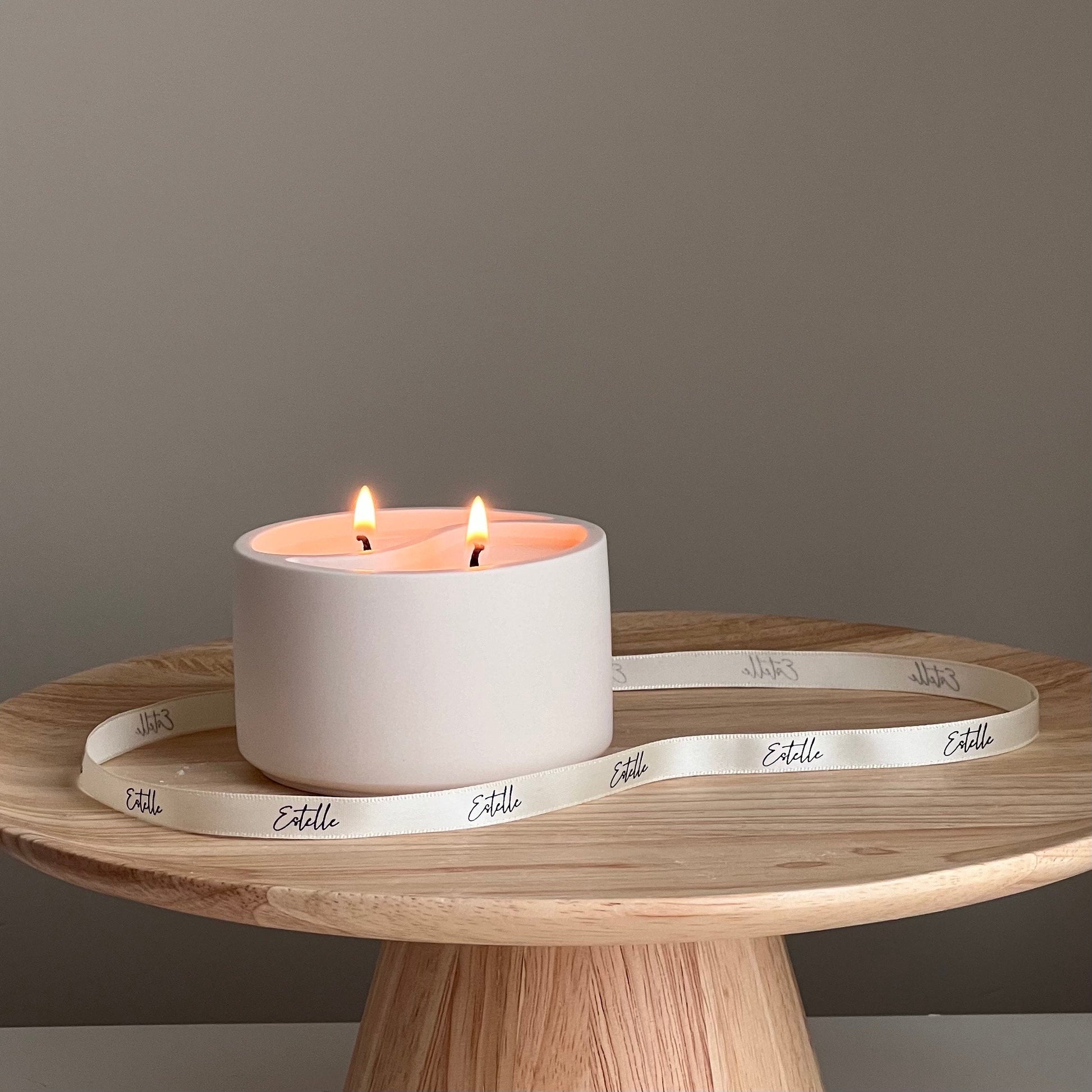 Yin Yang Soy Wax Candle in Jesmonite Jar - Custom Scented
