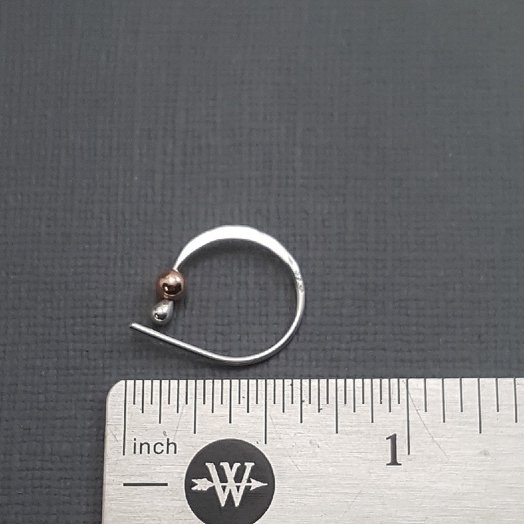 Sterling Silver Sleeper Hoop Earrings: Onyx Bead, Unisex