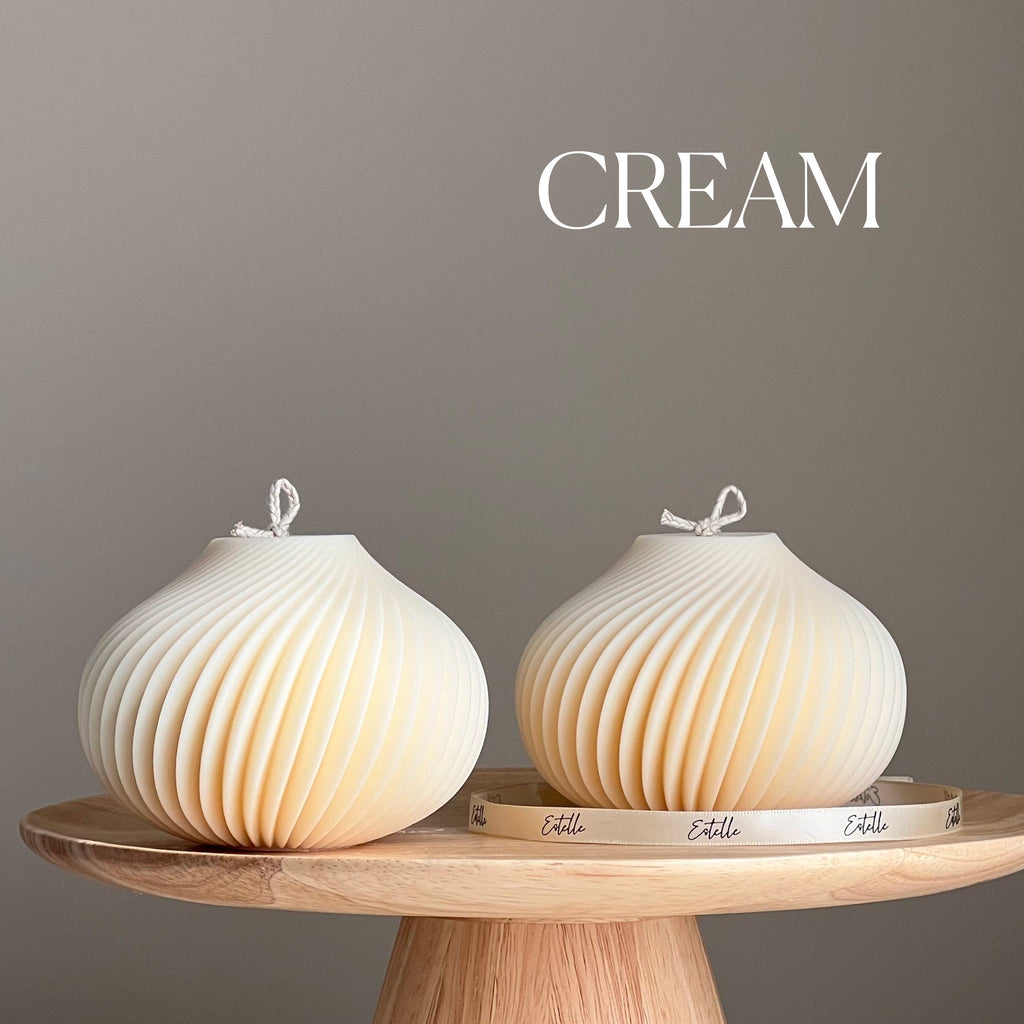 Handmade Spiral Soy Wax Candle: Minimalist Home Decor
