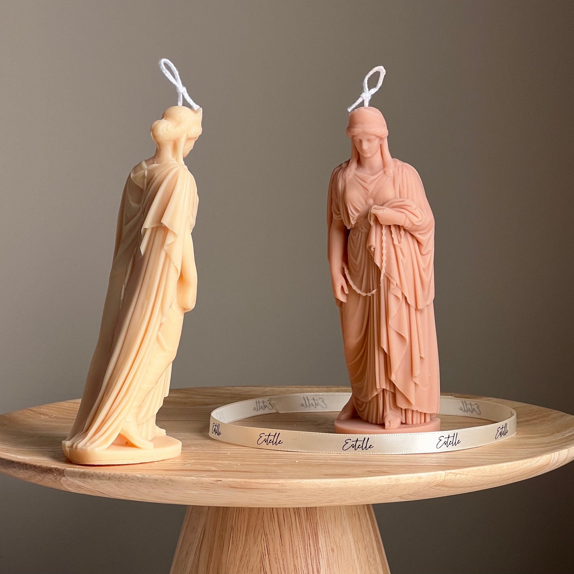 Zenobia Goddess Soy Candle: Greek Statue, Coffee Table Decor